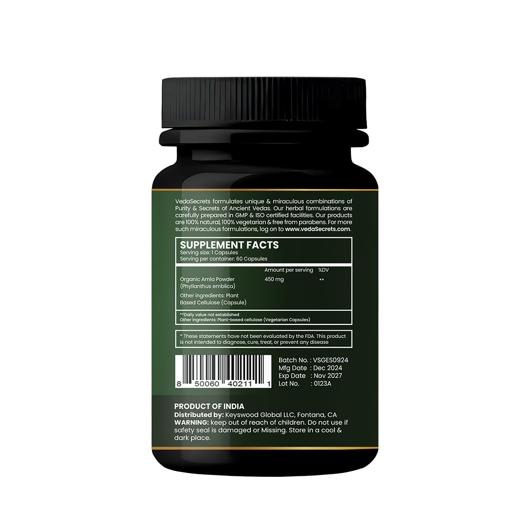 VedaSecrets Amla Capsules 60 Count