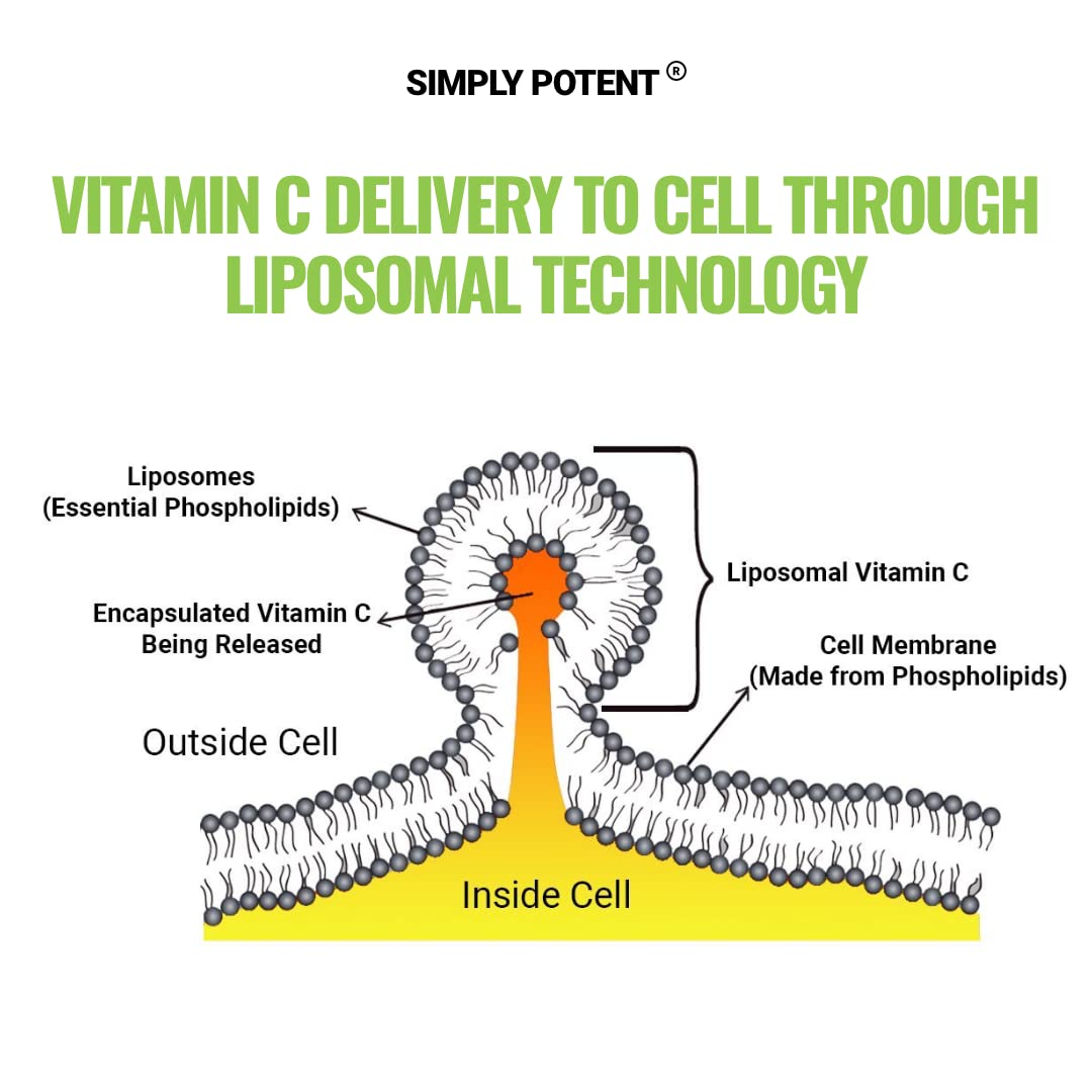 Simply Potent Liposomal Vitamin C 1200mg Capsules 180 Count