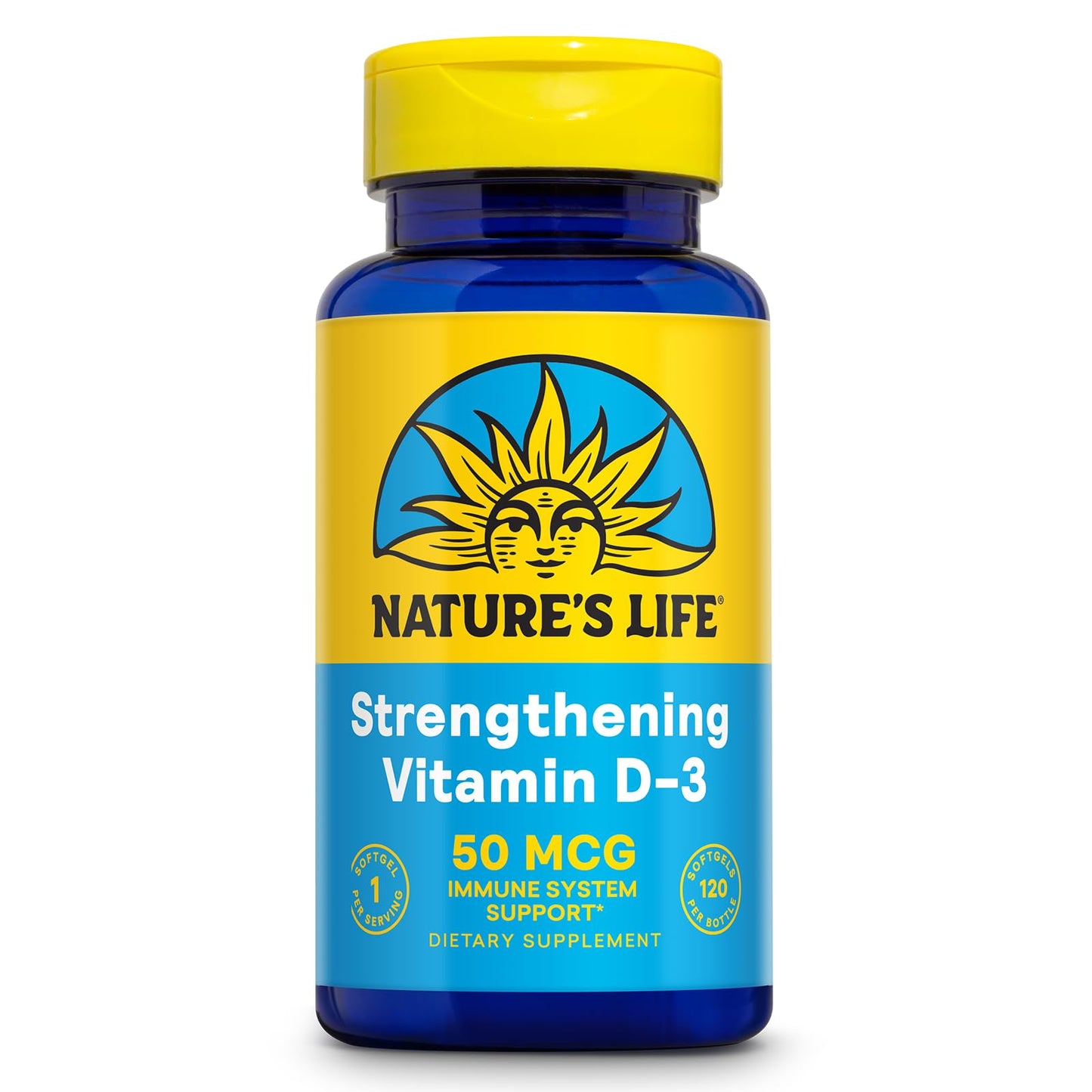 Nature's Life Strengthening Vitamin D3 2000 IU (50 mcg) Softgels, 120 Count