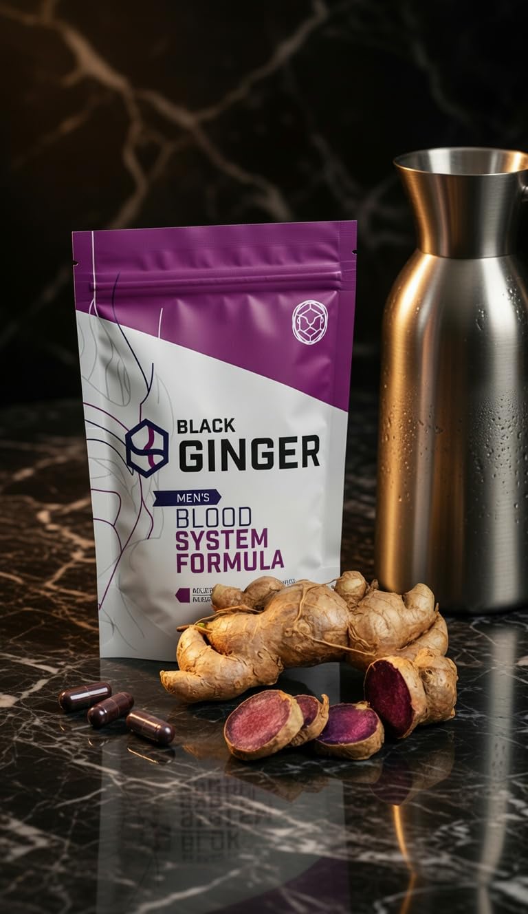 Anabolic Health Black Ginger Capsules – Men's Blood System Formula – Kaempferia Parviflora Thai Root, 150 Count