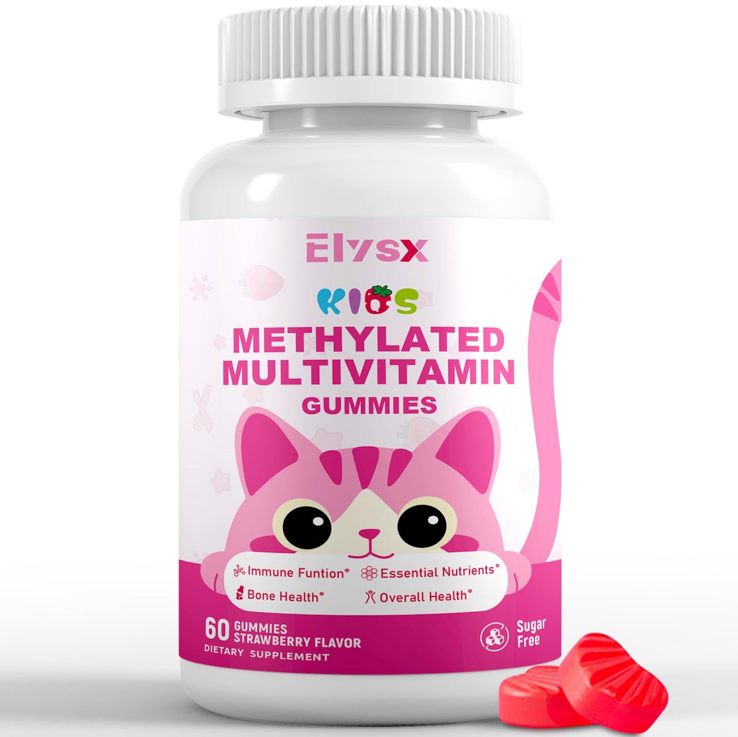 Elysx Kids Methylated Multivitamin Chewable Gummies 60 Count