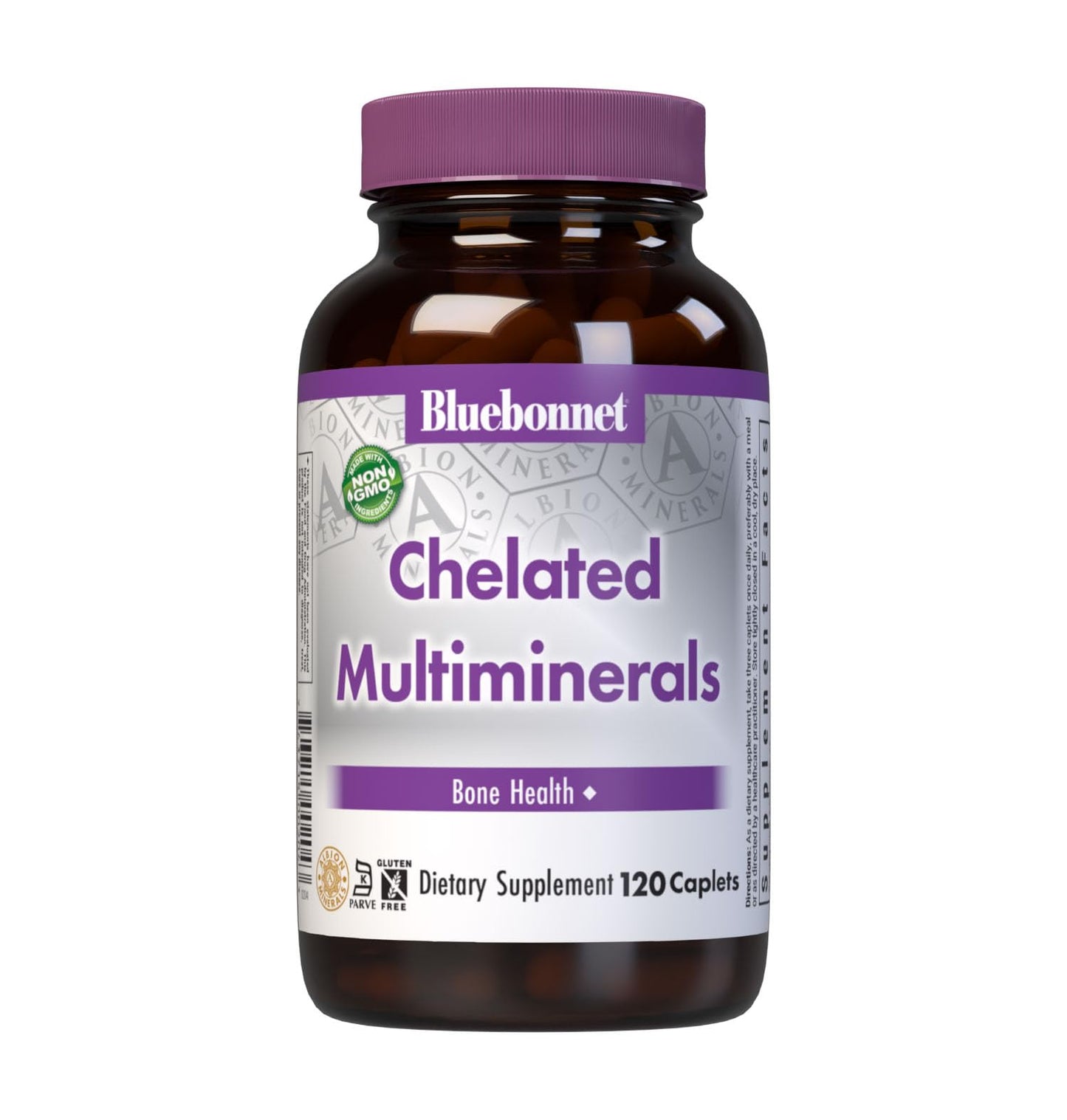 BlueBonnet High Potency Chelated Multiminerals Albion Chelated Minerals 120 Caplets