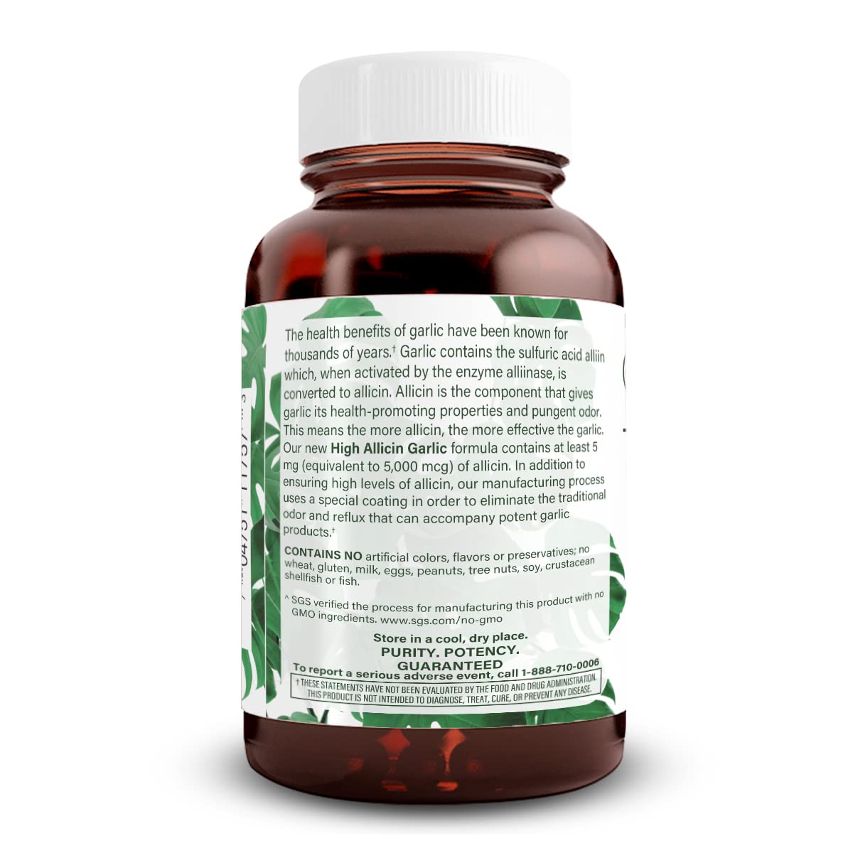 Natural Nutra High Allicin Garlic Supplement Tablets, 60 Count