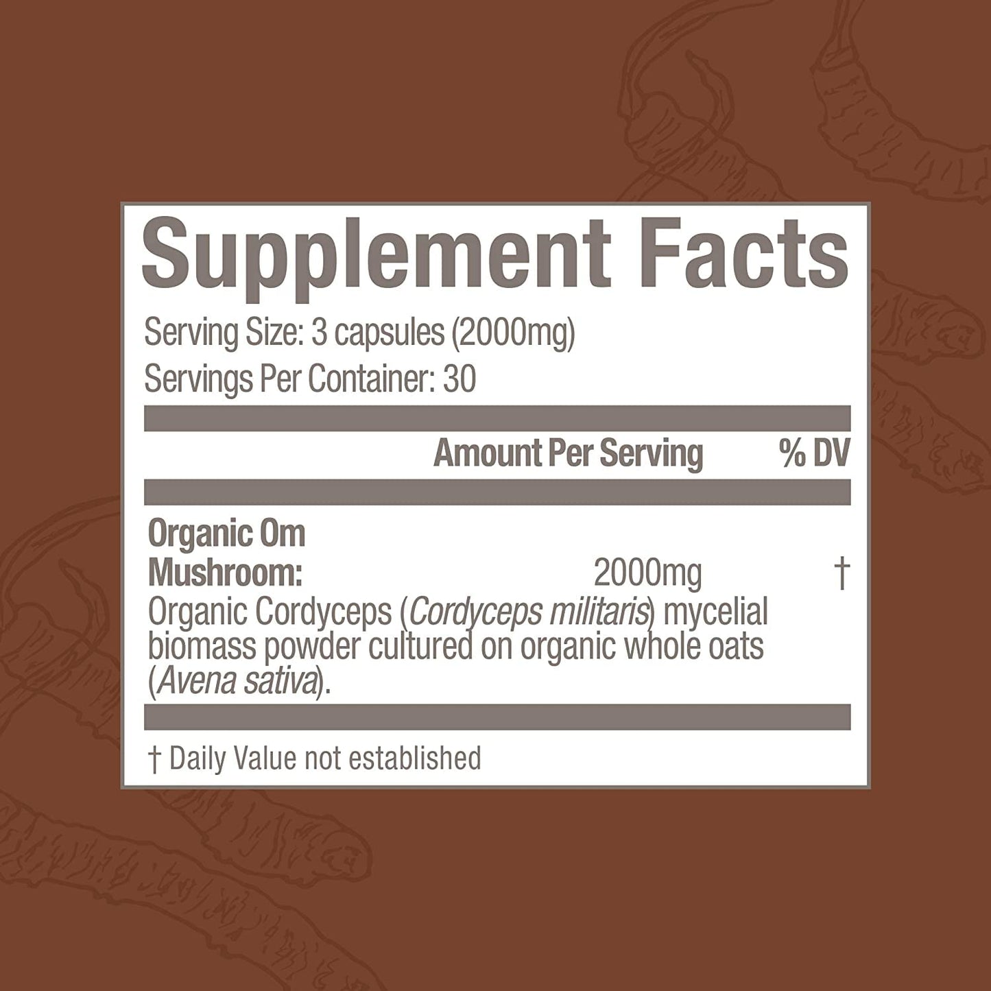 OM MUSHROOM SUPERFOOD Cordyceps Mushroom Capsules 90 Count