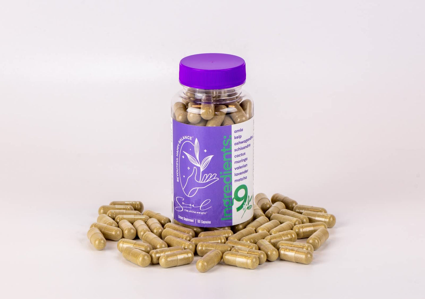 Beyoutiful Happy Balance Soul Dietary Supplement Weight Loss & Appetite Suppressant Metabolism Support Capsule 60 Count