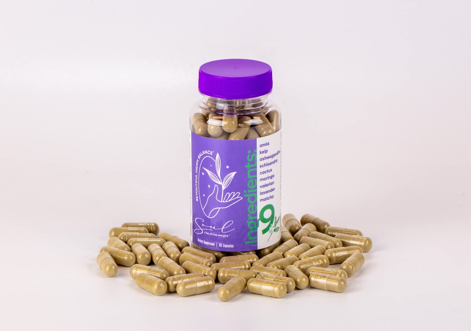 Beyoutiful Happy Balance Soul Dietary Supplement Weight Loss & Appetite Suppressant Metabolism Support Capsule 60 Count