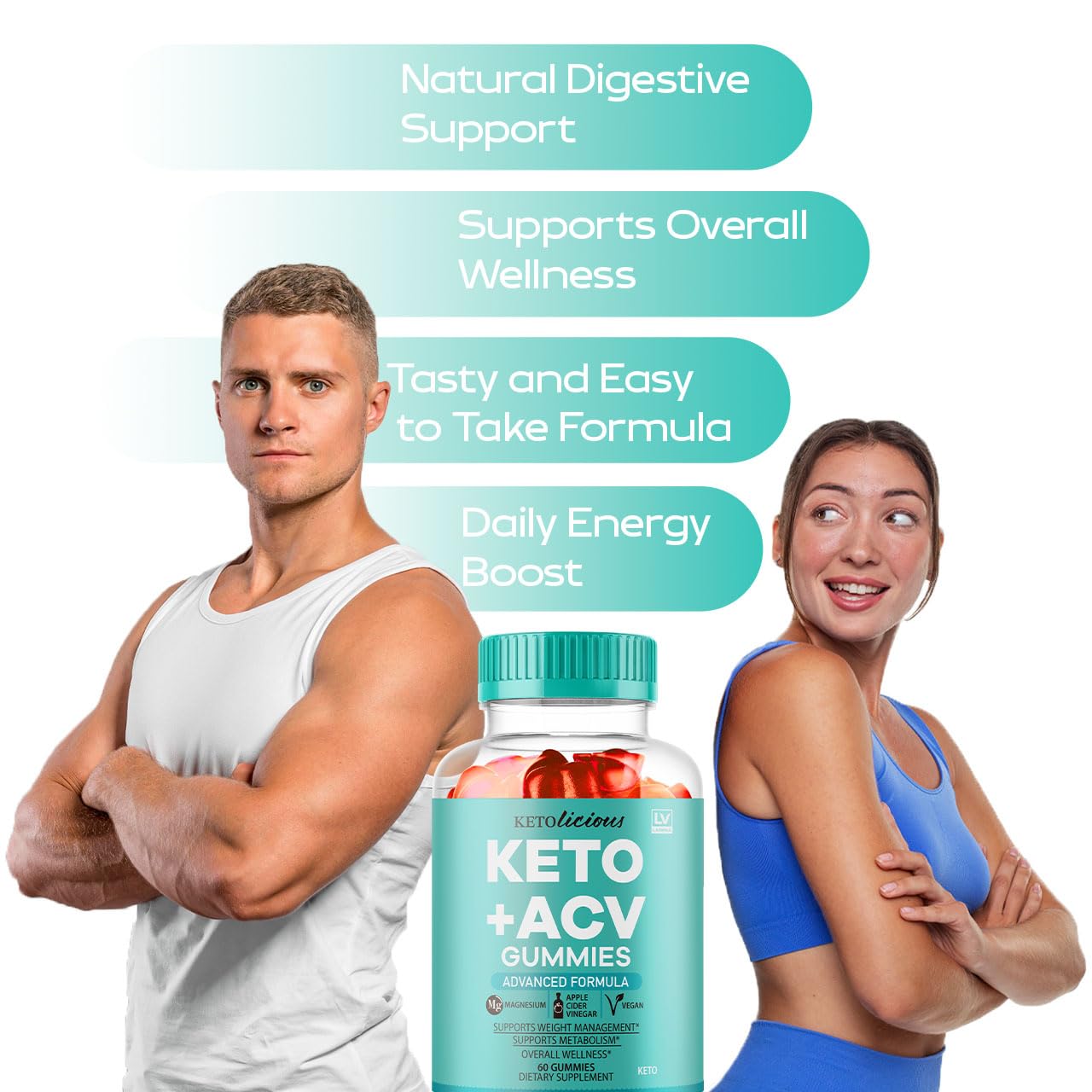LIVORKA Ketolicious Keto ACV Gummies Advanced Formula 1050MG 180 Gummies
