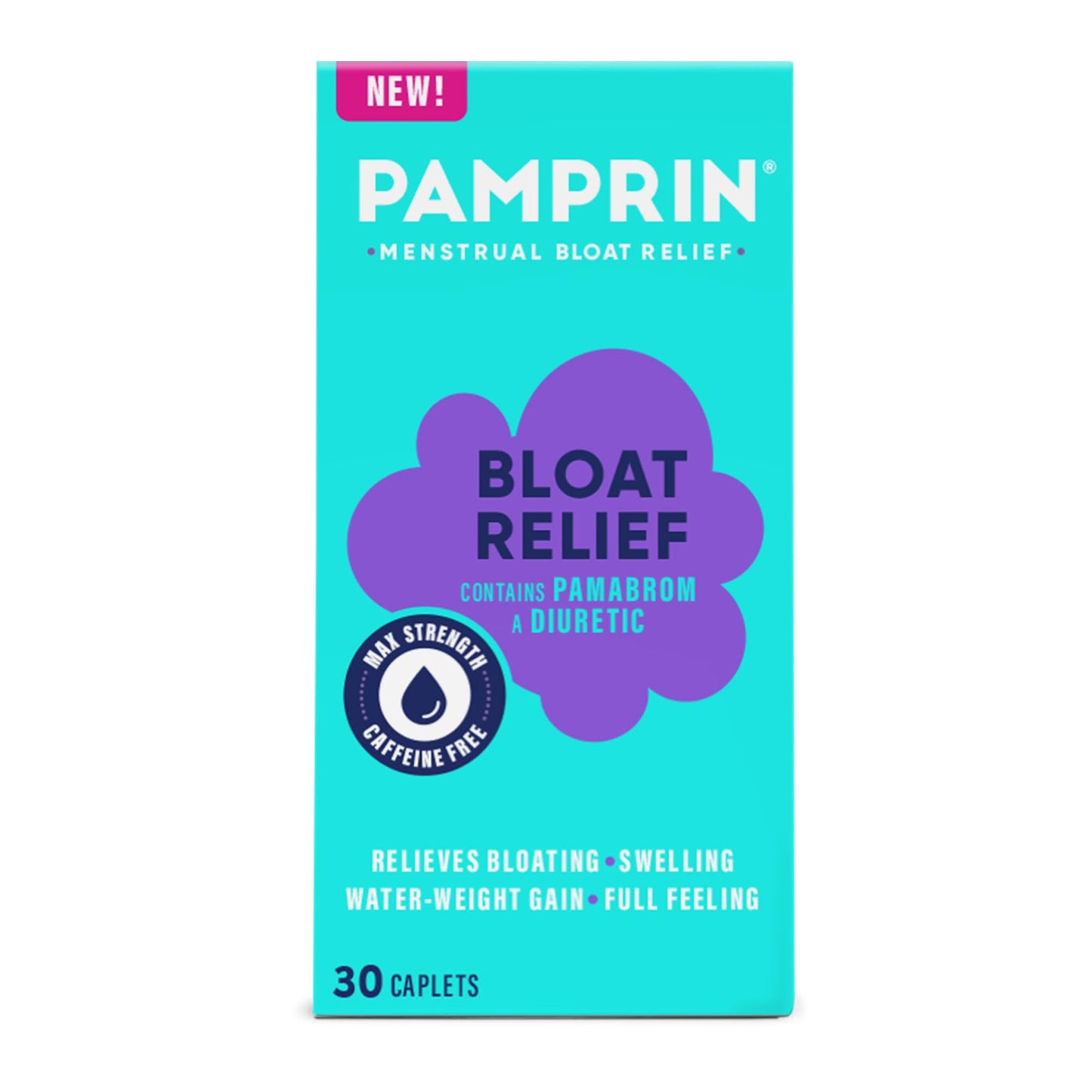 Pamprin Bloat Relief Caplets 30 Count
