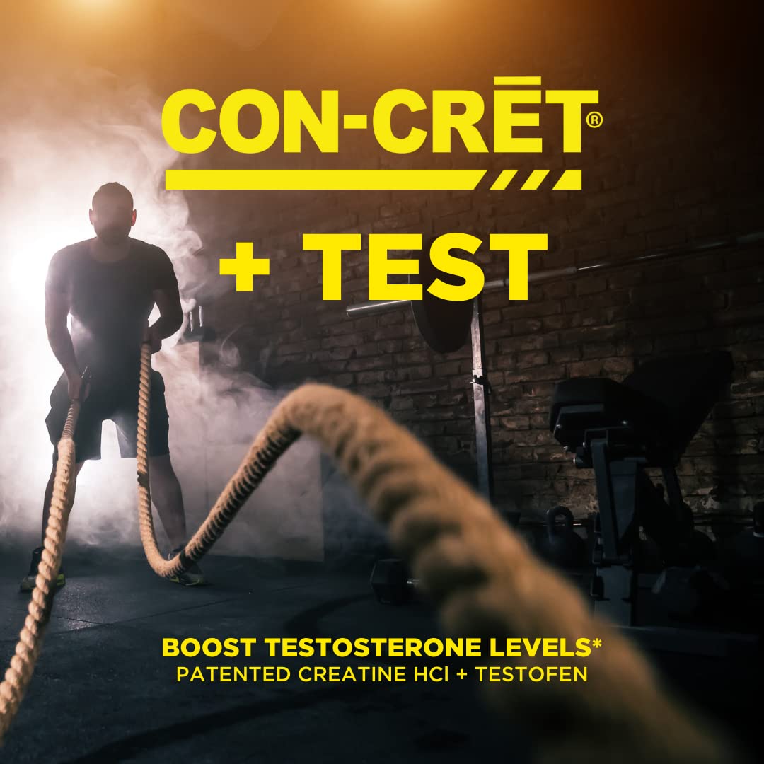 CON-CRET + Test Creatine HCl Capsules with Fenugreek Extract, 60 Capsules