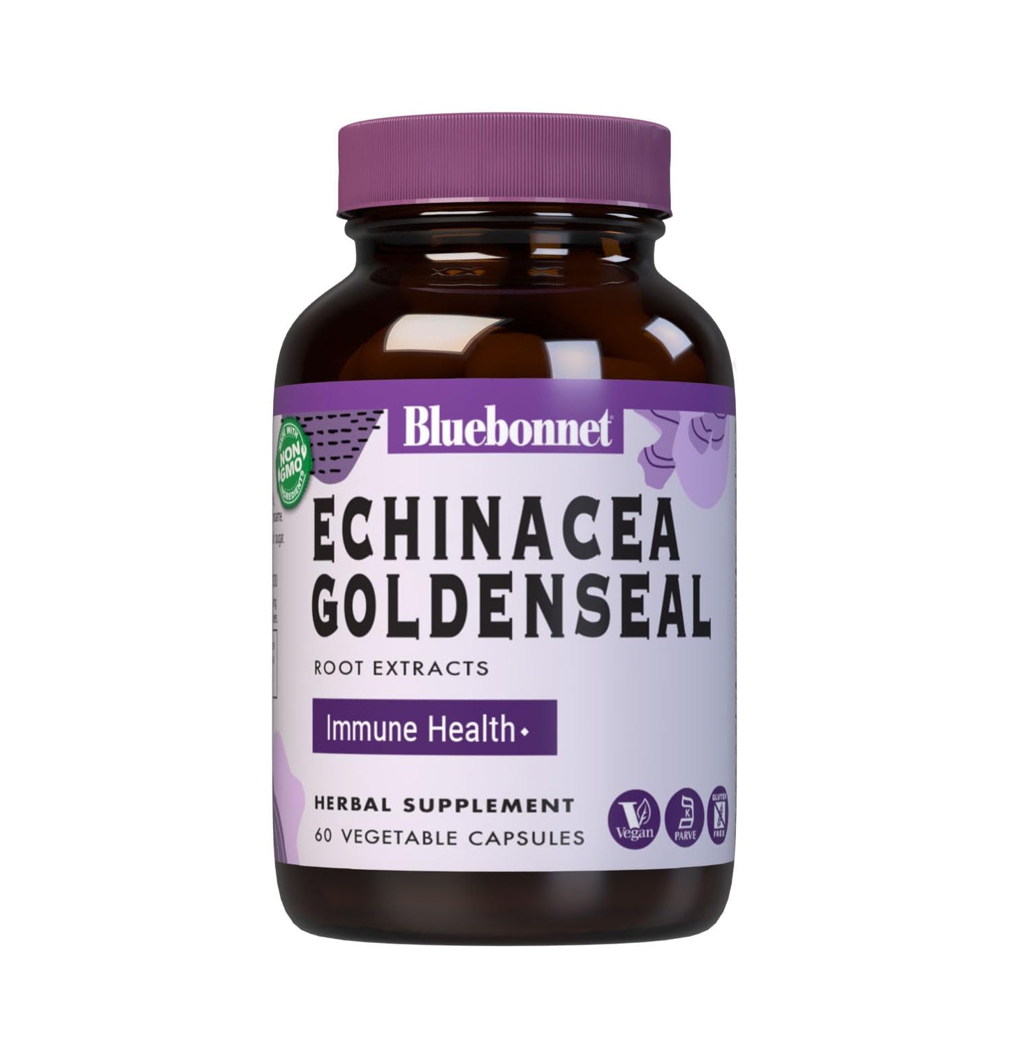 BlueBonnet Echinacea Goldenseal Root Extract Supplement Capsules, 60 Count