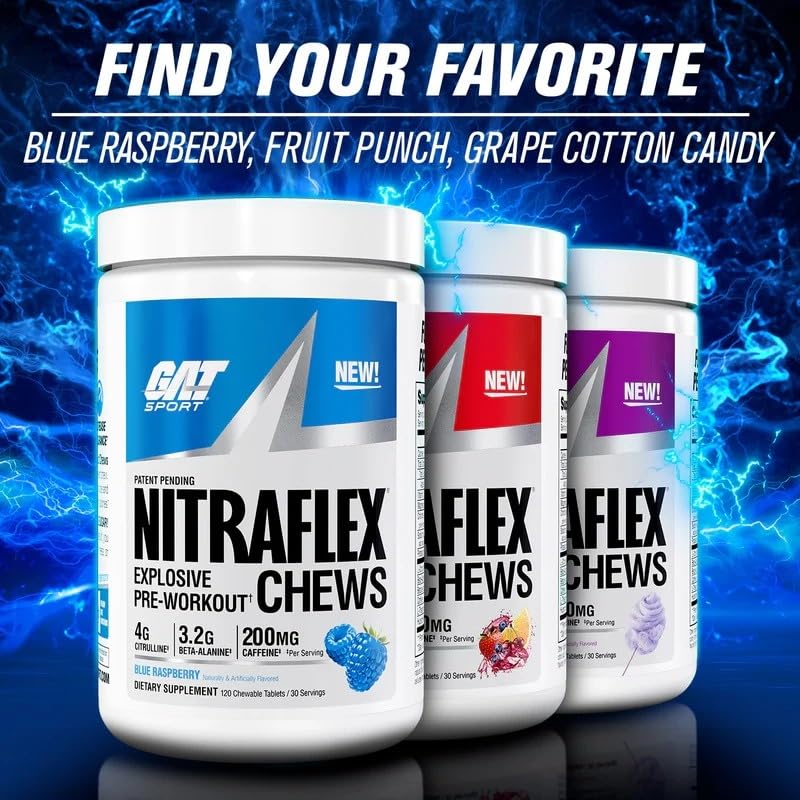 GAT SPORT NITRAFLEX PREWORKOUT Chewable, 40 Count