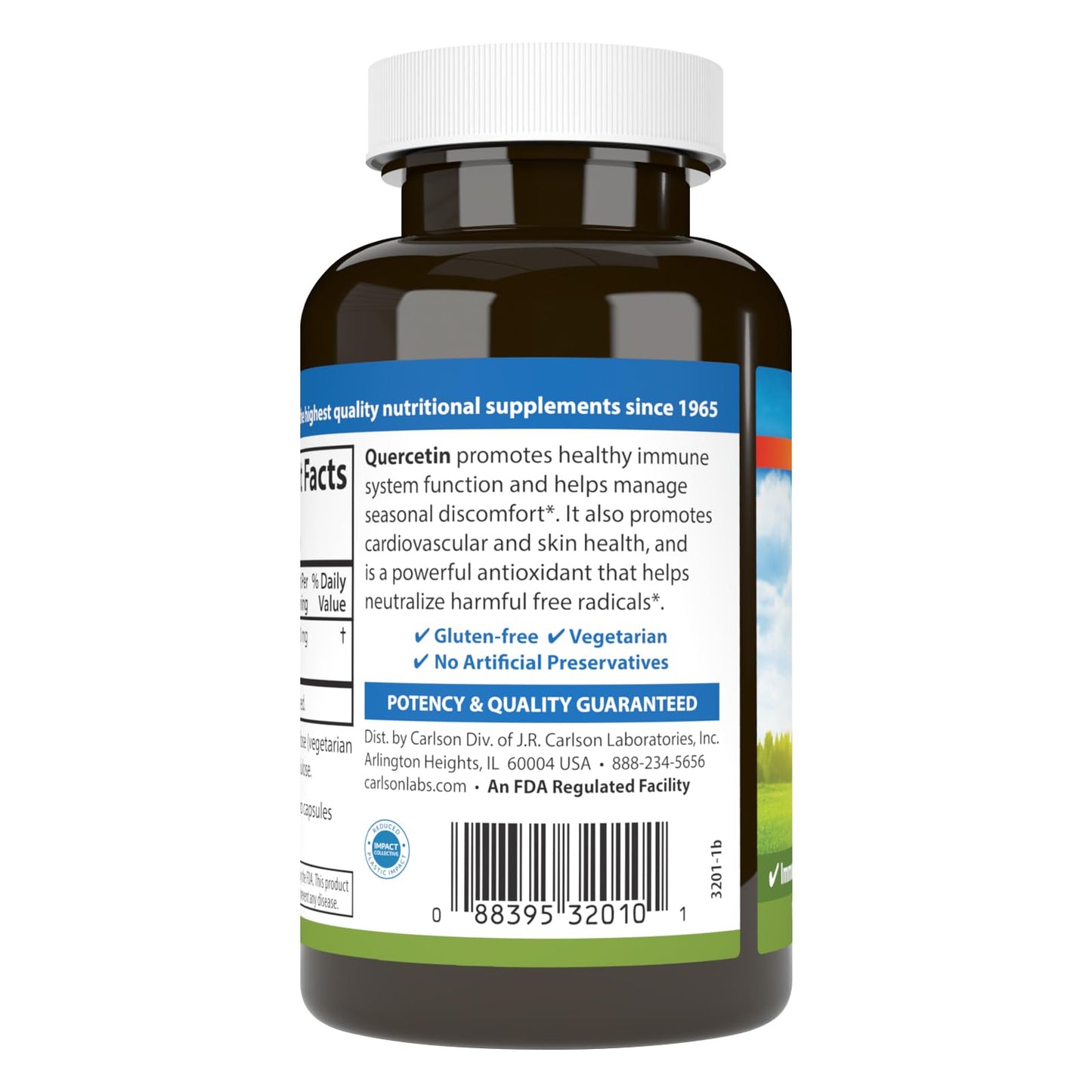 Carlson Quercetin 500 mg Capsules, 120 Count