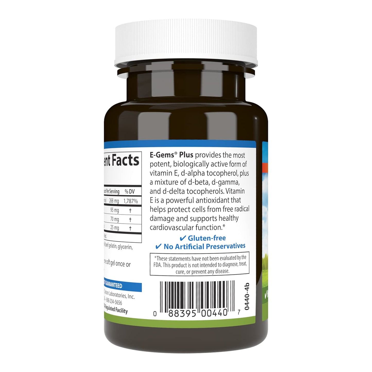 Carlson E-Gems Plus Natural Vitamin E 400 IU Softgels 50