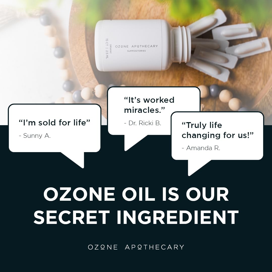 Ozone Apothecary Ozone Suppositories 15 Capsules