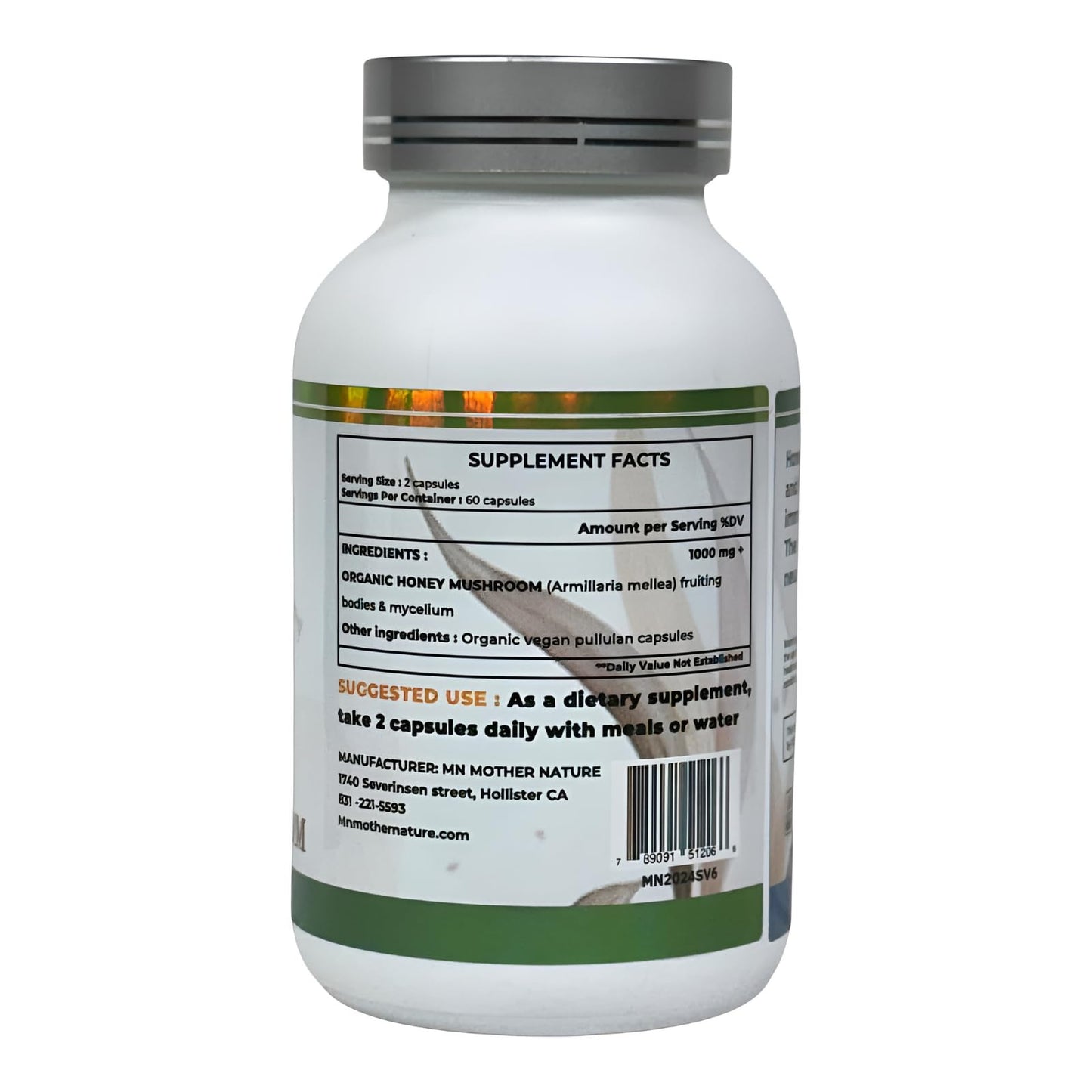 Mn Mother Nature Inc Mother Nature Honey (Armillaria mellea) Mushroom Supplement Capsule 120