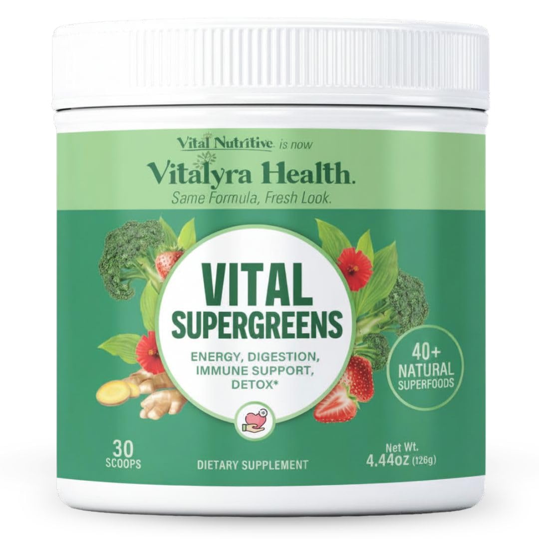 VITAL NUTRITIVE Super Greens Powder 4.44 Ounce