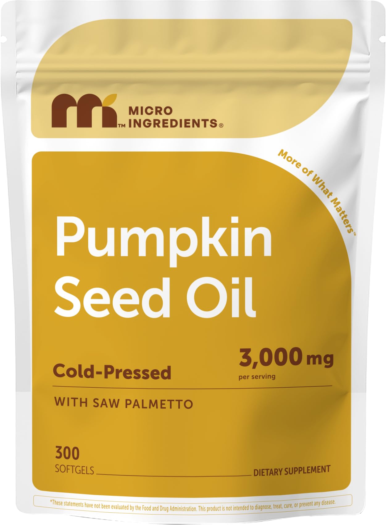 Micro Ingredients Pumpkin Seed Oil with Saw Palmetto Softgels 300