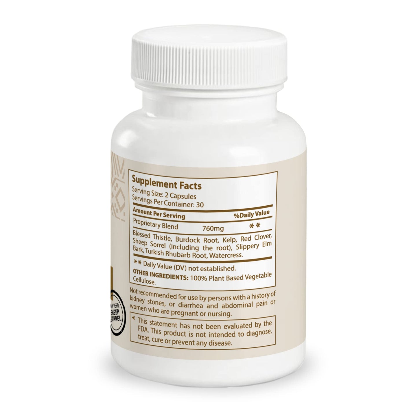 MEINTU Organic 8 Herb Essiac Capsules, 60 Count