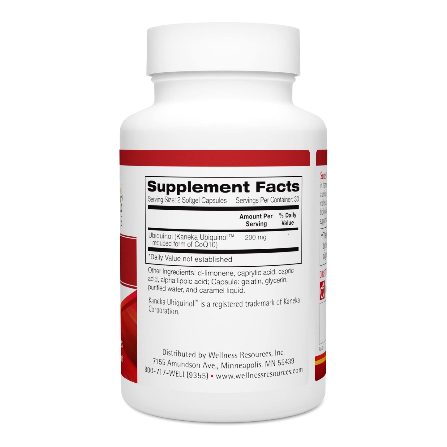 Wellness Resources CoQ10 Ubiquinol Softgels (100mg) 60 Count