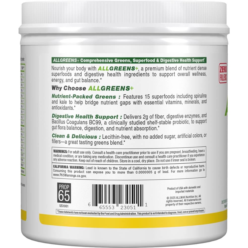 ALLMAX ALLGREENS+ Powder 8.68 Ounce
