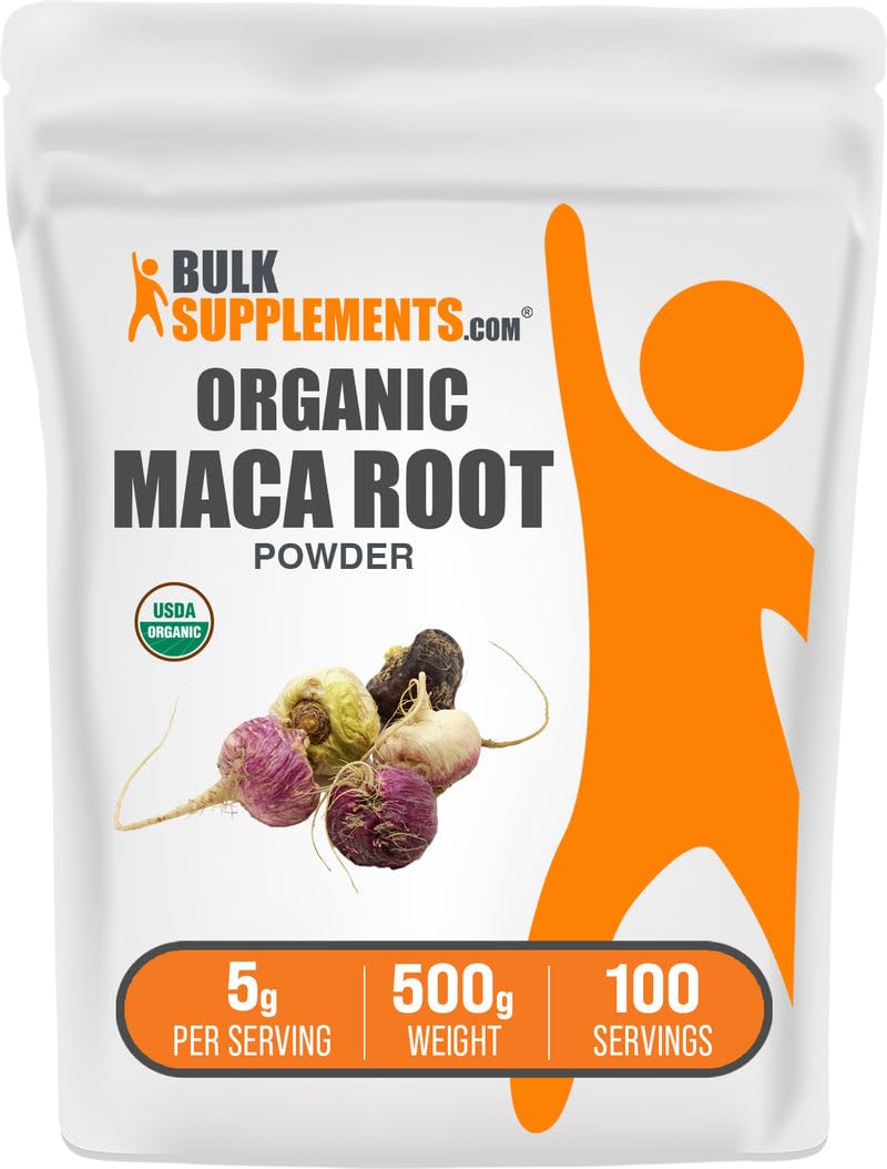 BulkSupplements Organic Maca Powder 17.6 oz