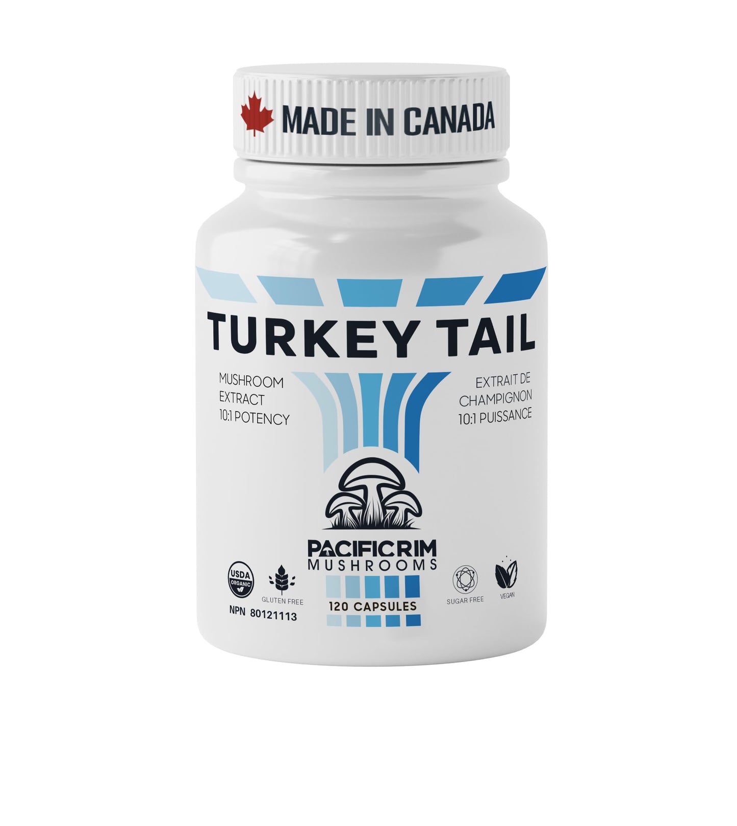 Pacific Rim Mushrooms Turkey Tail Supplement 120 Capsules