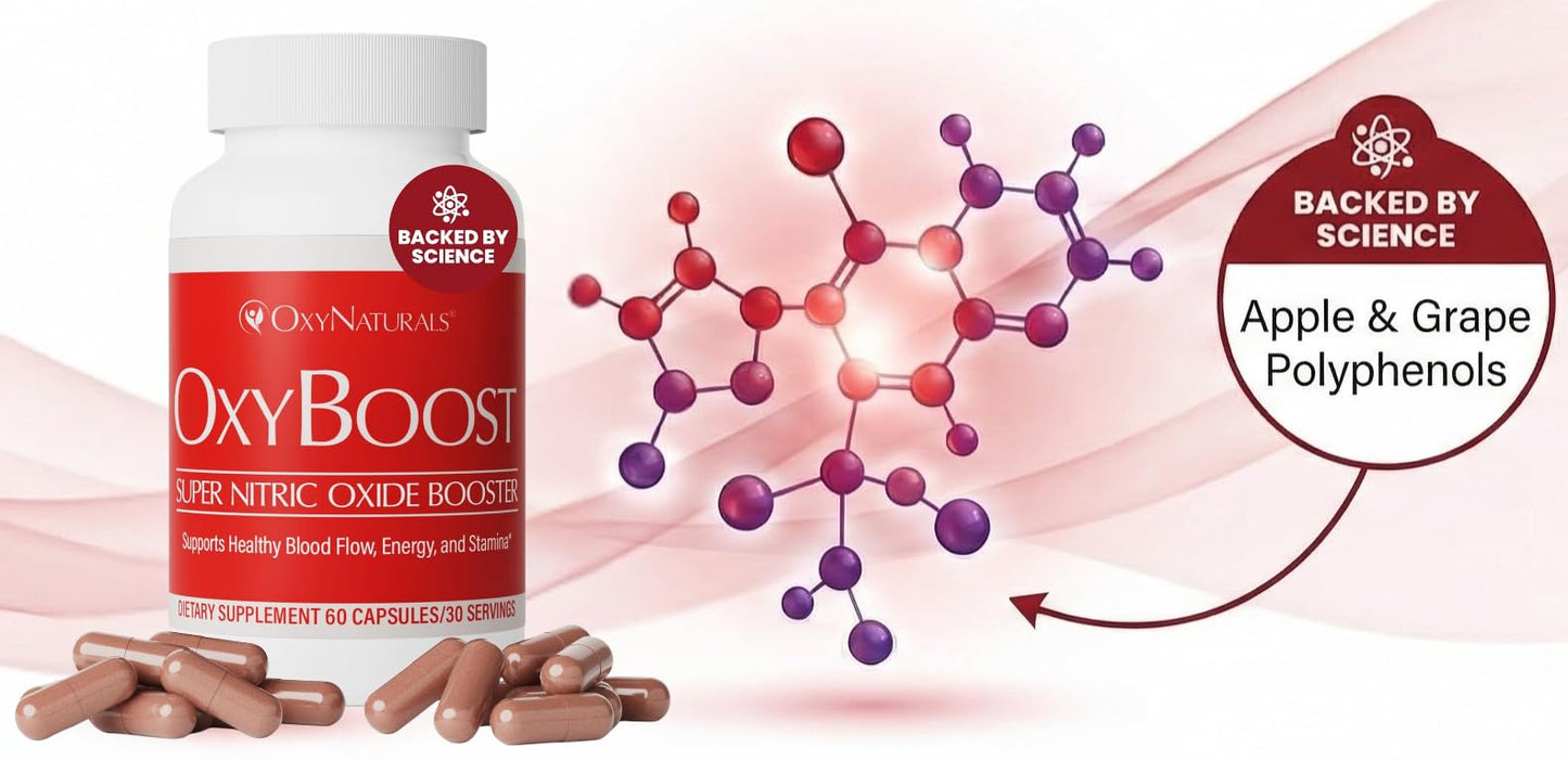 OxyNaturals OxyBoost Nitric Oxide Supplement Capsules, 180 Count