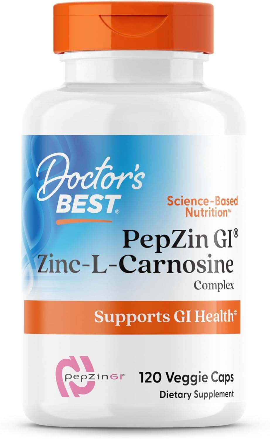 Doctor's Best PepZin GI Zinc-L-Carnosine Complex Veg Capsules, 120 Veg Capsules