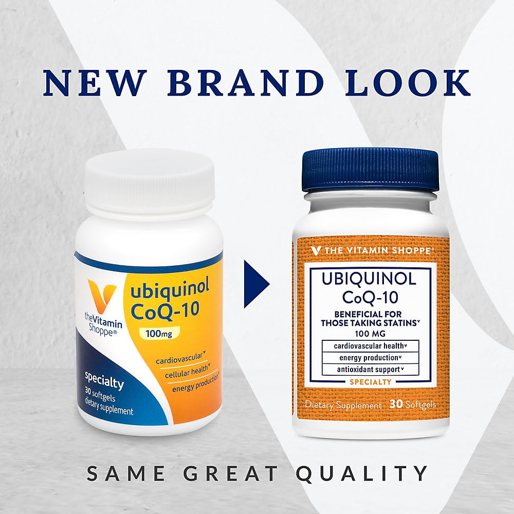 The Vitamin Shoppe Ubiquinol CoQ-10 100mg Softgels 30 Count