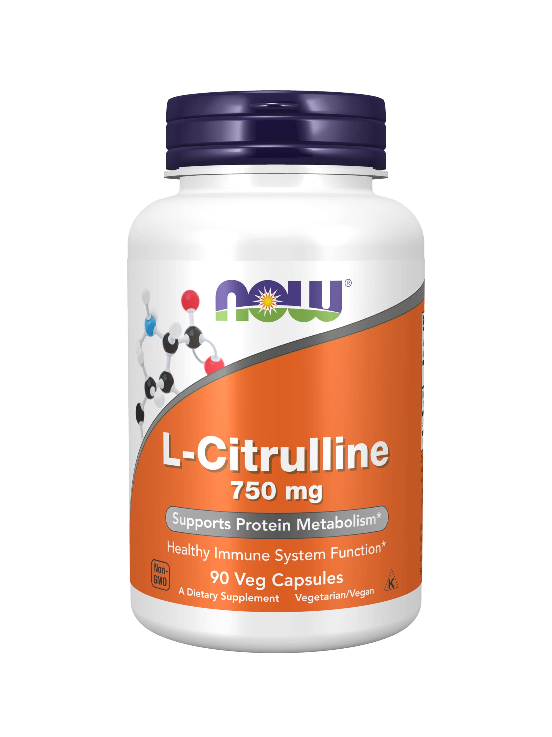 NOW Foods Citrulline 750 mg Capsules, 90 Count