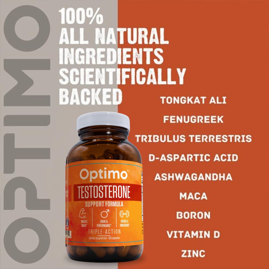 Optimo Ultimate Natural Testosterone Support for Men & Women 90 Capsules
