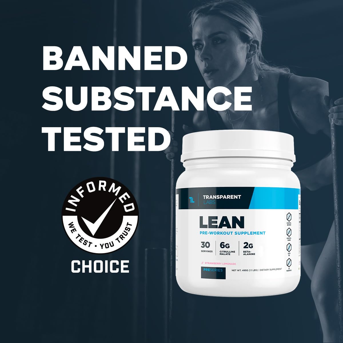 Transparent Labs Lean Pre-Workout Powder 30 Servings