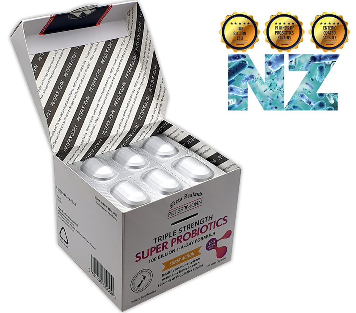 HEALTHFARM Peter John Super Probiotics 100 Billion 1-A-Day Formula 60 Capsules