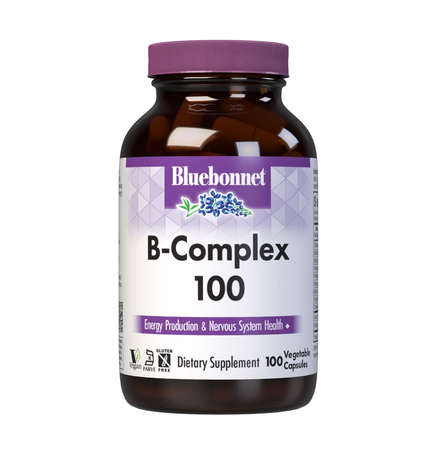 BlueBonnet B Complex Complete Full Spectrum Capsules, 100 Count
