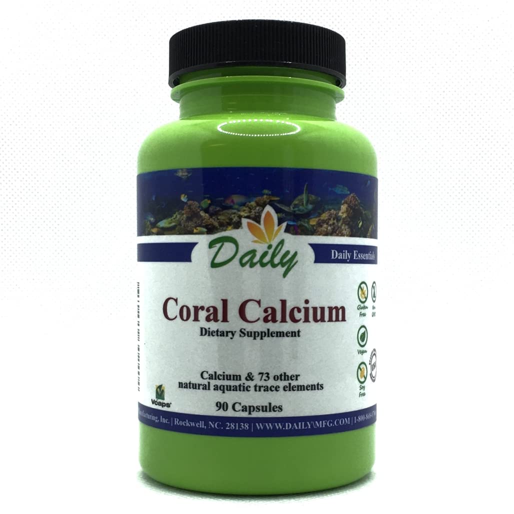 Daily Manufacturing Coral Calcium Vegetarian Capsules 90 Count