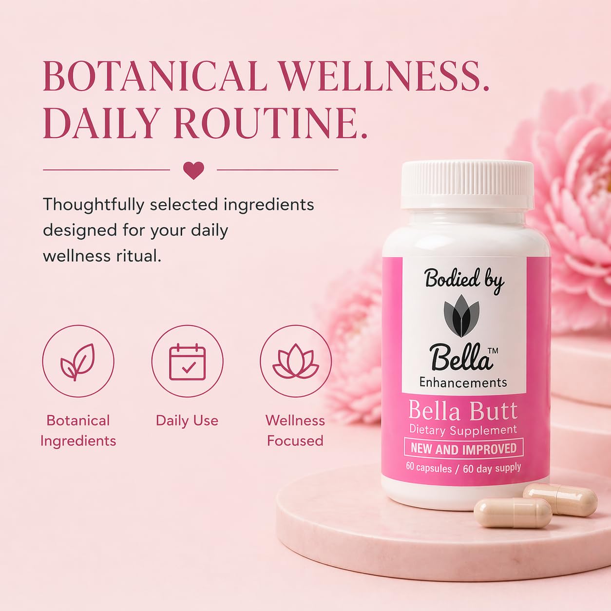 Bodied by Bella Max Strength Bella Butt Supply 60 Capsules