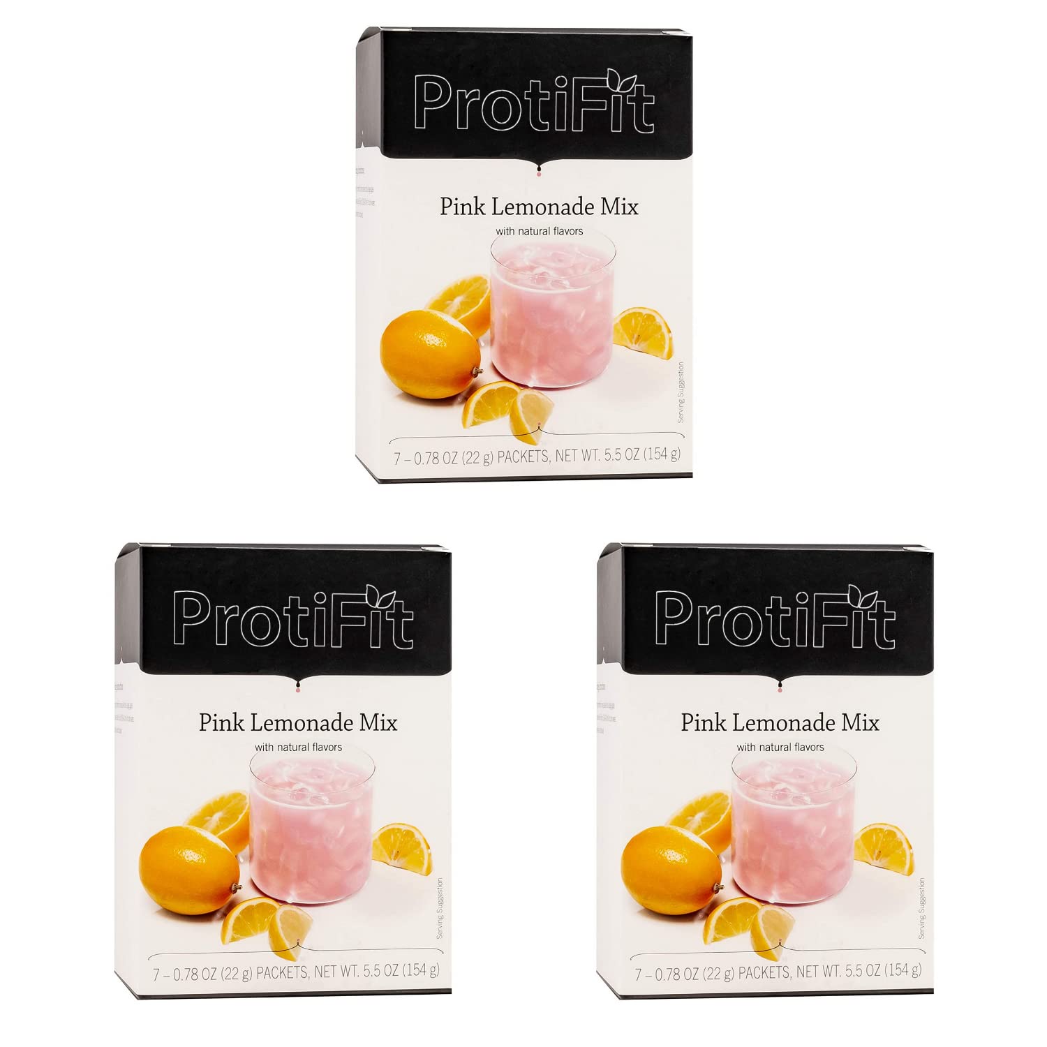 ProtiFit High Protein Pink Lemonade Fruit Drink Powder, 15g Protein, 3 Pack
