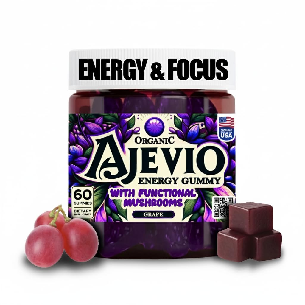 AJEVIO Mushroom Focus & Energy Gummy 60 Count