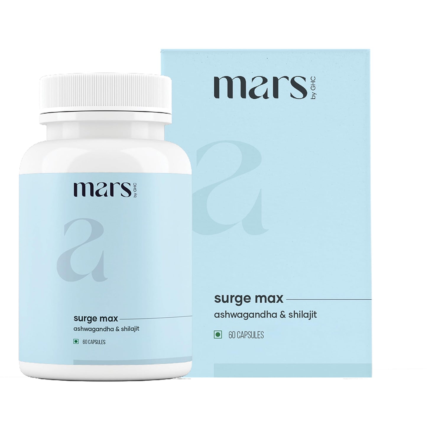 Mars by GHC Surgemax Natural Capsules with Shilajit & Safed Musli, 60 Capsules