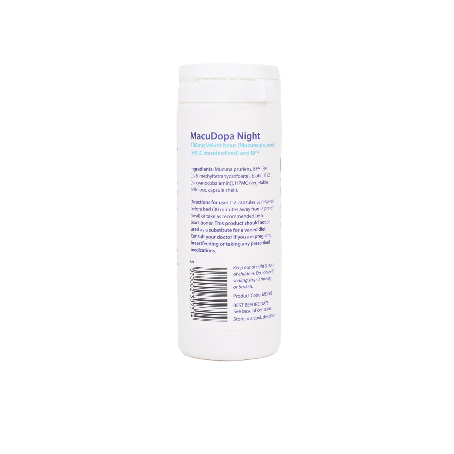 MacuDopa Night Capsules 700mg Proprietary Blend, 63% HPLC standardised Levodopa, 60 Veggie Capsules