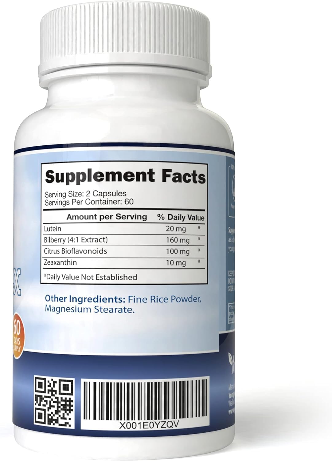 YongWell Total Eye Complex with Lutein, Bilberry & Zeaxanthin Capsules, 120 Count