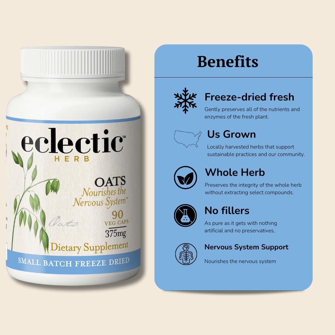 Eclectic Institute Organic Oats Capsules, 90 Count