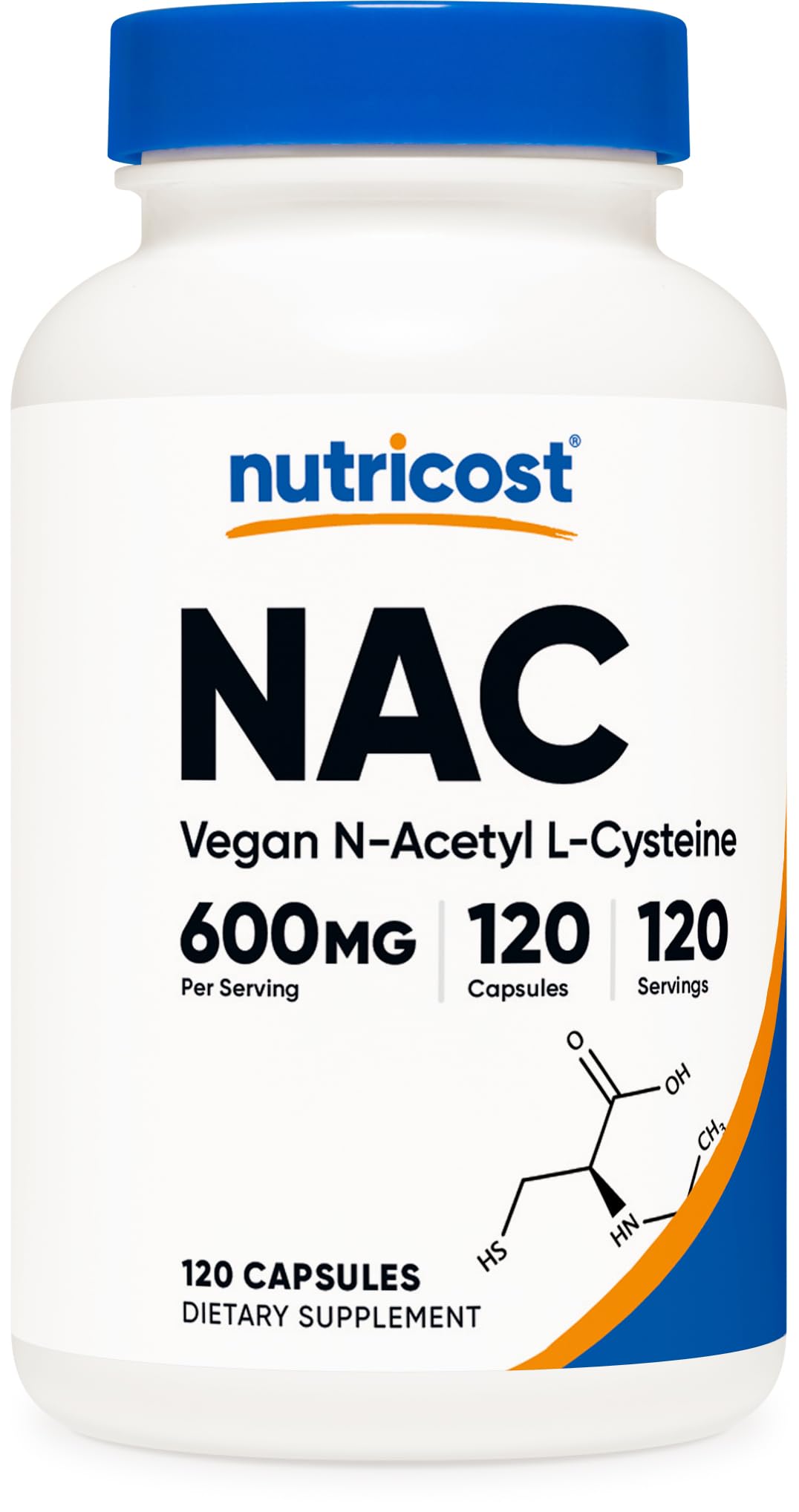 Nutricost N-Acetyl L-Cysteine (NAC) 600mg, 120 Capsules