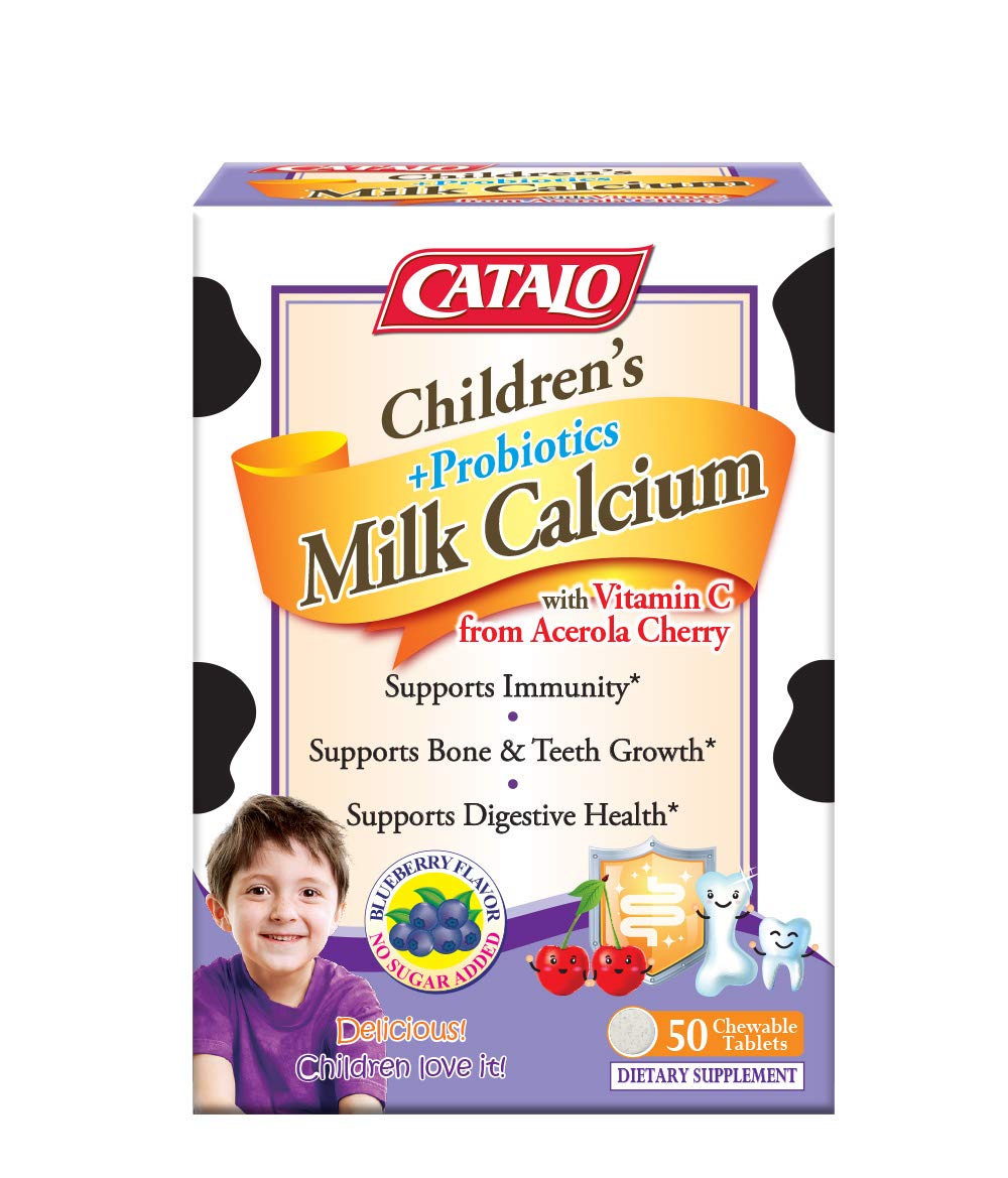 CATALO Toddler Formula Milk Calcium Chewable Tablets, 50 Count