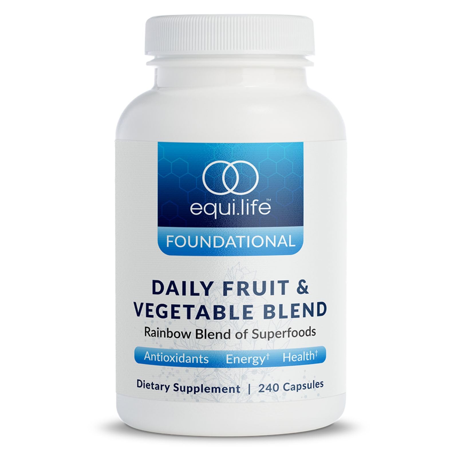 Equilife Daily Fruit & Vegetable Supplement Supports Energy Capsule, 240 Capsules
