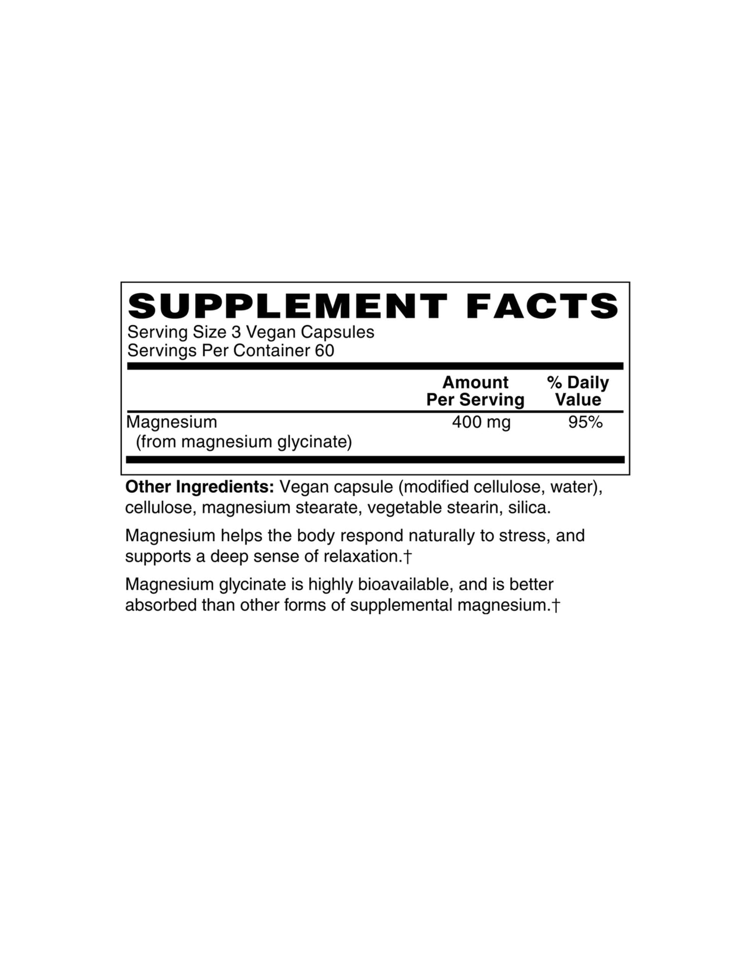 DYMA Magnesium Glycinate Supplement Capsule 180 Capsules