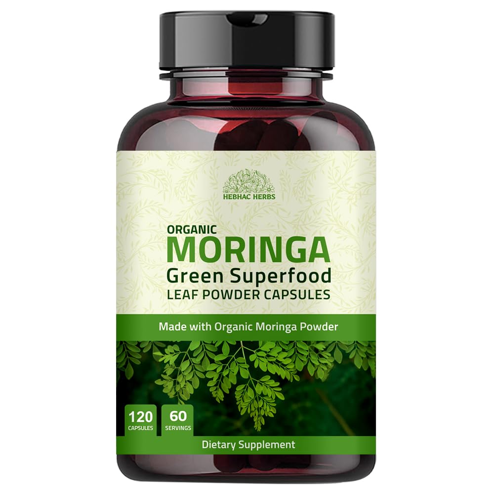 Hebhac Herbs Moringa Capsules 1000mg, 120 Capsules
