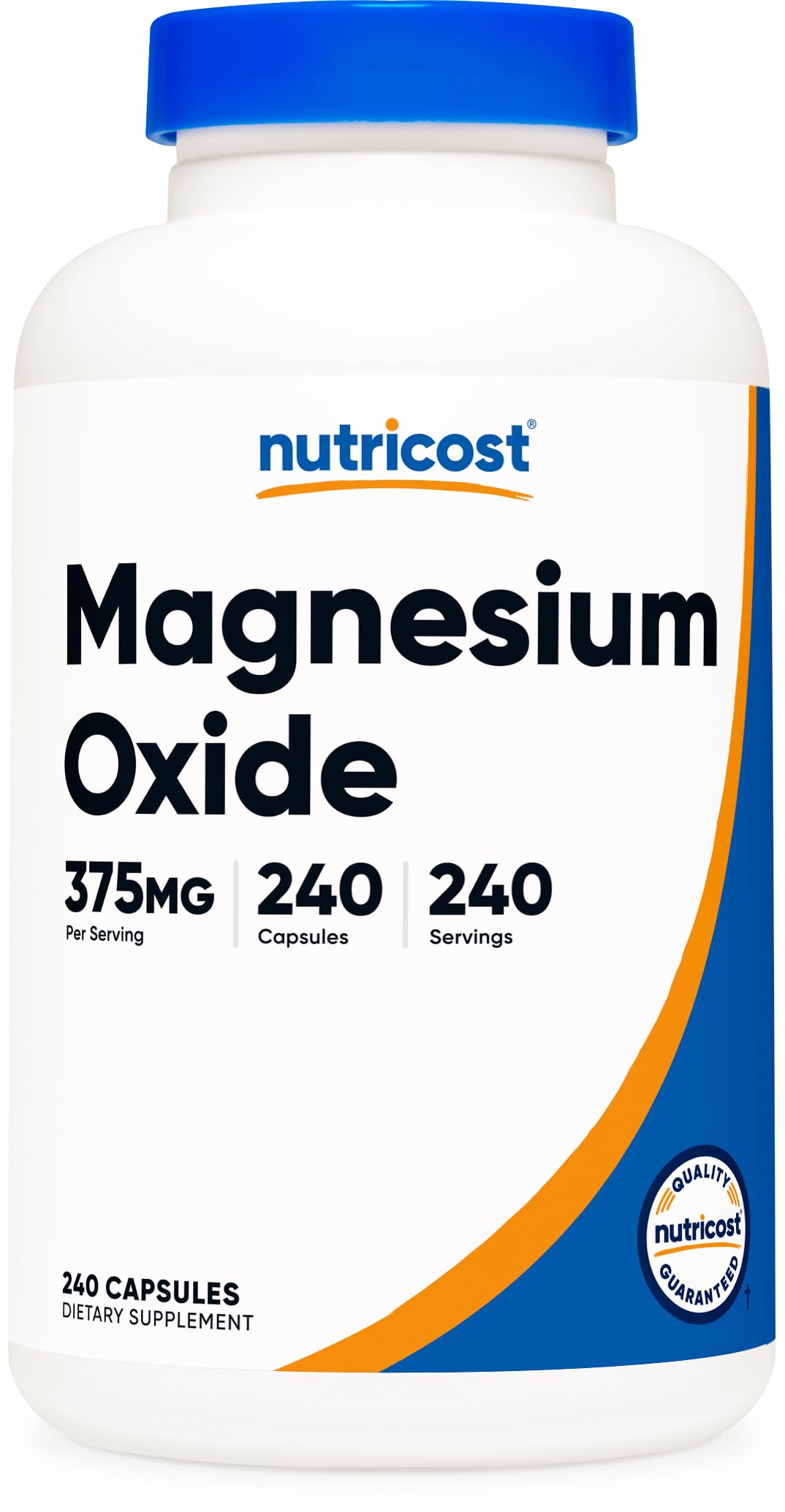 Nutricost Magnesium Oxide 375mg Capsules, 240 Count