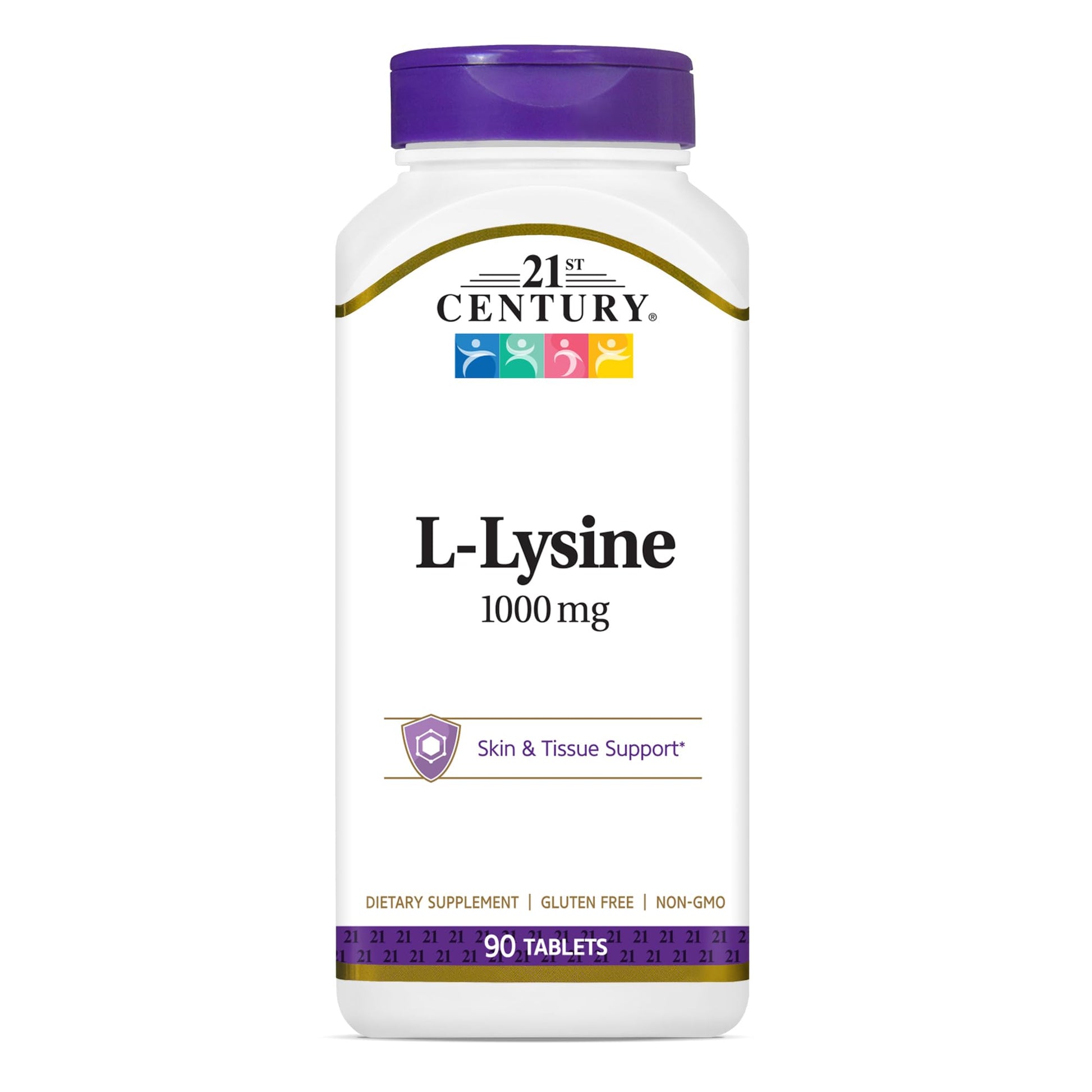 21st Century L-Lysine 1000mg Tablets, 90 Count