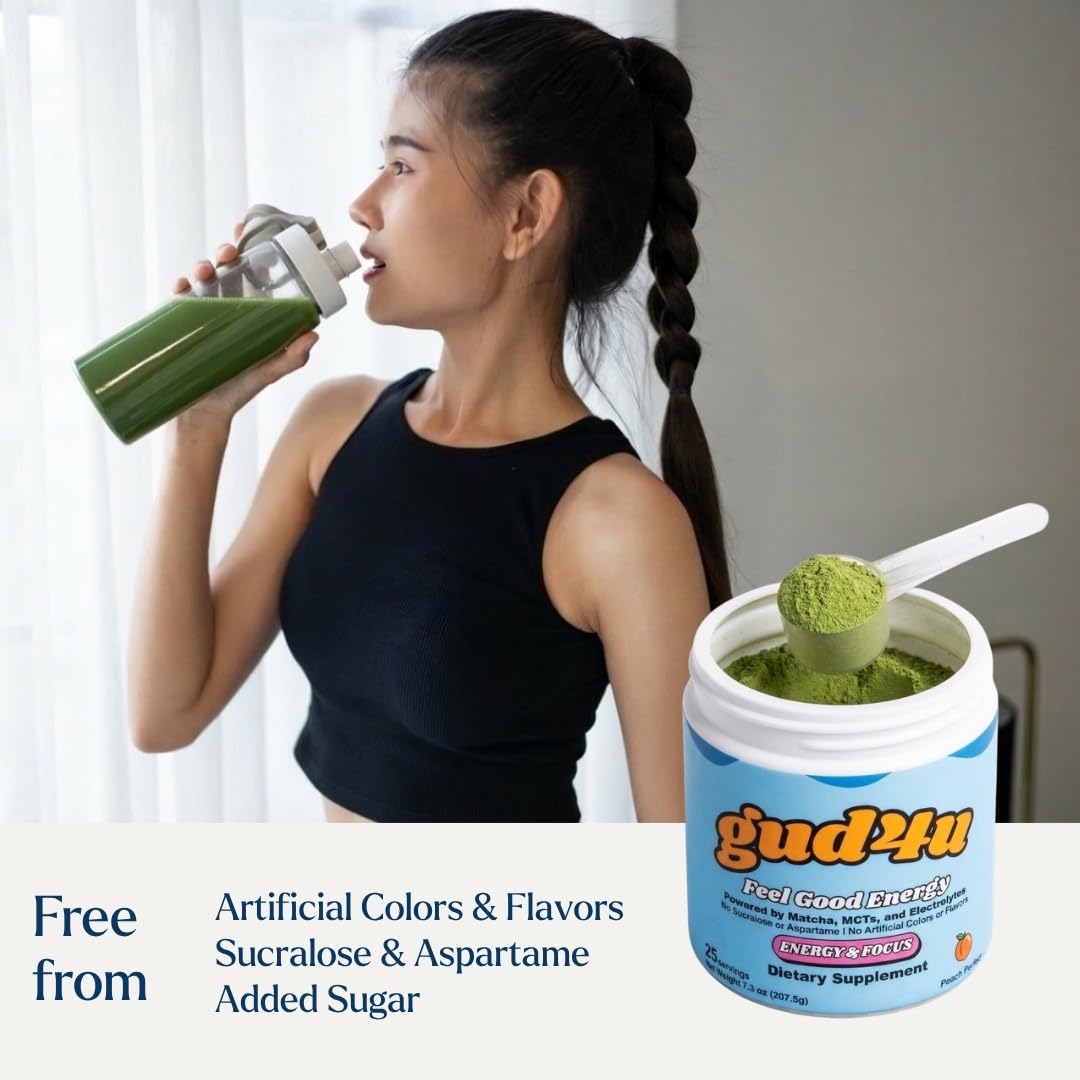 Gud4u Natural Energy Supplement Powder 7.3 oz
